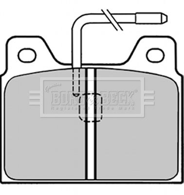 BORG & BECK Комплект тормозных колодок, дисковый тормоз BBP1295